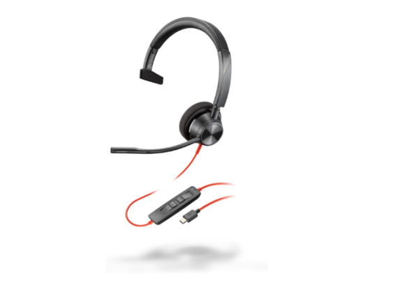 Casti Mono-casca HP Blackwire 3310, Wired, Noise Canceling, Negru