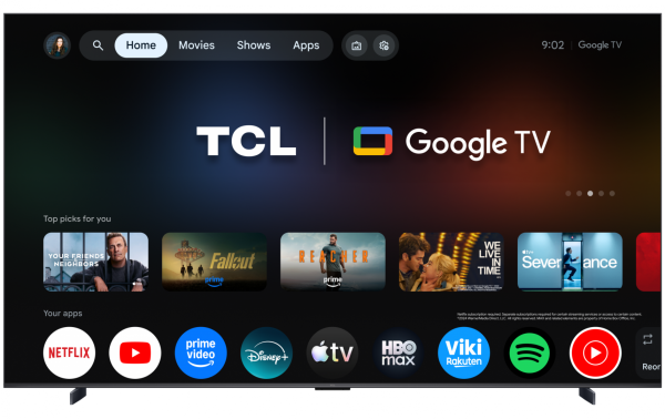 Televizor TCL SQD-MiniLED 98MSQLED80L, 248 cm, Smart Google TV, 4K,
