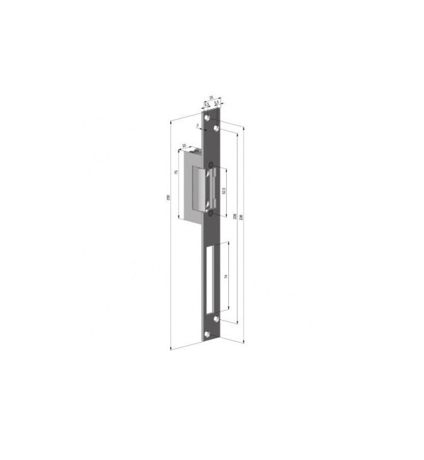 Electromagnet fail lock Yale YB17-12D-LH, 12Vcc, consum redus, 230mA memorie