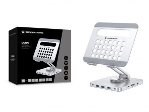 Docking station CONCEPTRONIC DONN26G, USB tip-C, 100W, Gri, 2 ani