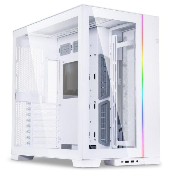 Carcasa Lian Li O11 Dynamic EVO Snow, RGB, Mid Tower,