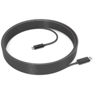 Cablu Logitech Strong USB, USB A/ USB C, 10m, Negru