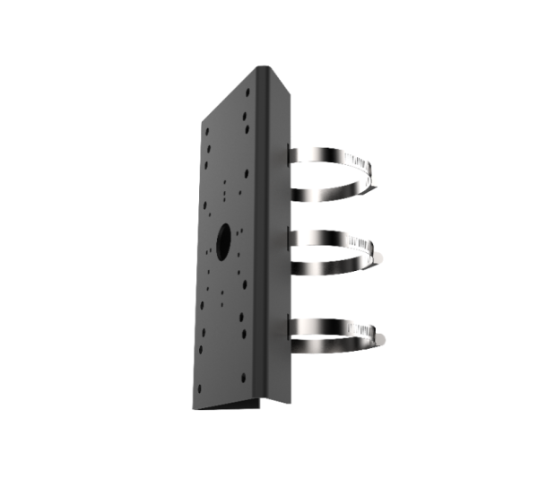 Suport de montaj pe stalp Hikvision DS-1275ZJ-SUS BLACK, material otel