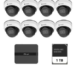 Kit supraveghere video Milesight 8 buc camere DOME MS-C2973-PD +