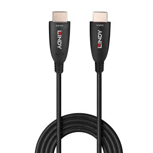Cablu Lindy Fibre Optic Hybrid HDMI 8K60, HDMI, 50m, Negru