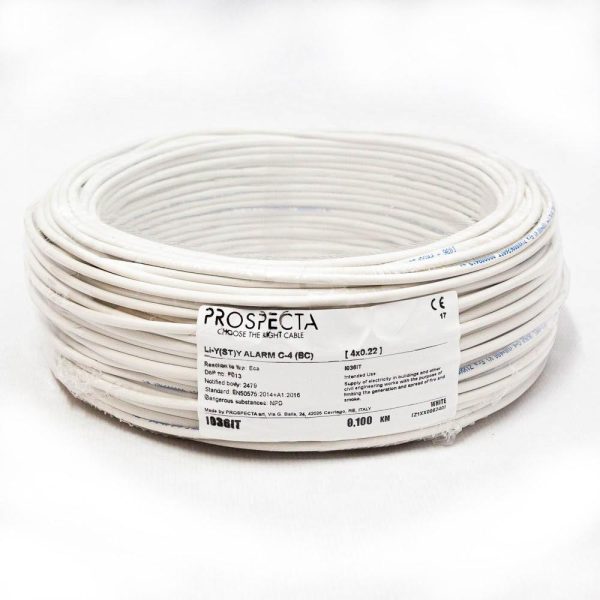 Cablu alarma 4 x 0.22 premium, cupru 100%, cod: I036IT,