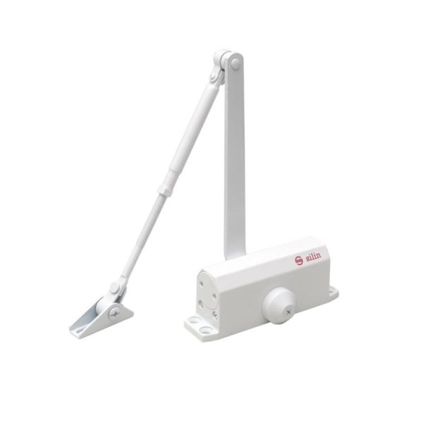 Amortizor hidraulic cu brat SA-5012AW-wh, culoare alb; Pentru: usi cu