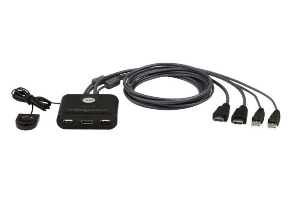 Switch KVM ATEN CS22HF. Tastatură de tip port: USB, Mouse