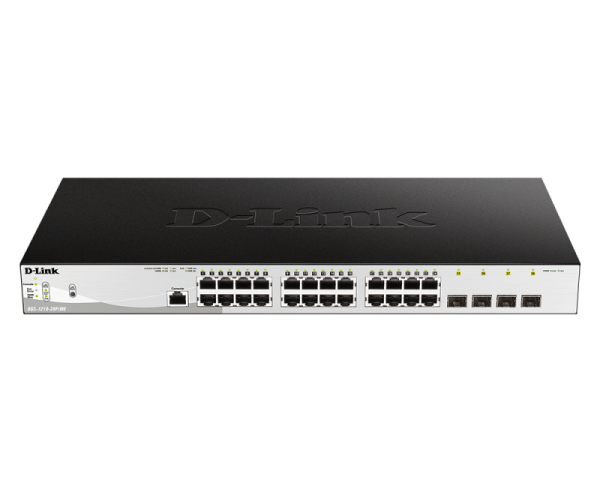 D-Link Switch DGS-1210-28P/ME, 24 porturi Gigabit PoE Base-T, 4 porturi