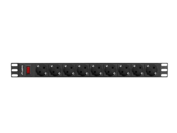Unitate distributie alimentare PDU 19", 1U, 16A, 9 prize ,