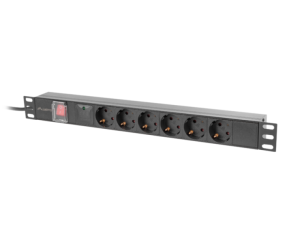 Unitate distributie alimentare PDU 19", 1U, 10A, 6 prize ,