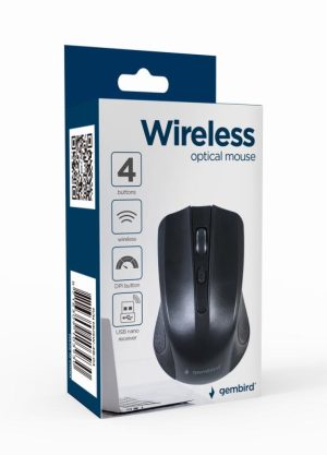 Mouse Wireless GEMBIRD MUSW-4B-04, 1600 dpi, negru