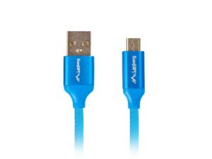 Cablu USB Micro(M)  USB-A(M) 2.0 1,8 m albastru Premium