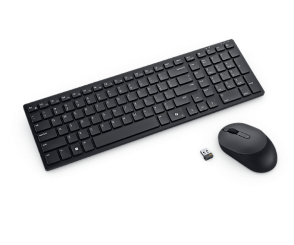 Kit Wireless tastatura si mouse DELL KM555, Negru