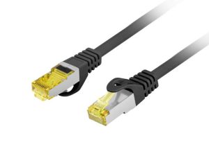 PATCHCORD CAT.6A S/FTP LSZH CU 2M BLACK FLUKE PASSED LANBERG