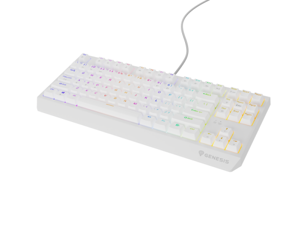 Tastatura Mecanica Gaming Genesis Thor 230 TKL, RGB, USB, Alb