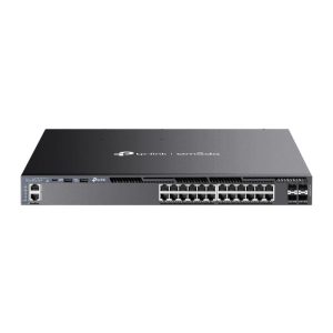 TP-Link Switch 24 porturi, Management L3, POE+, 4 porturi 10G