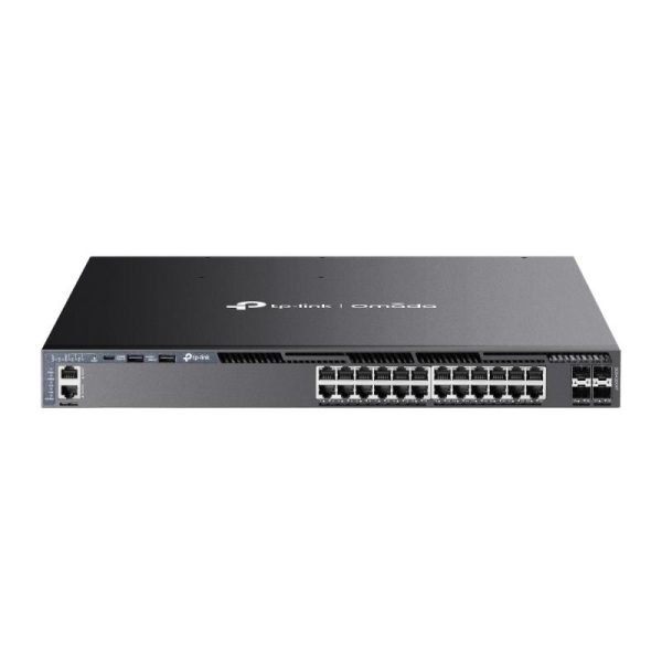 TP-Link Switch 24 porturi, Management L3, POE+, 4 porturi 10G