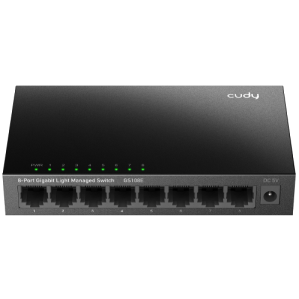CUDY 8-Port Gigabit Light Managed Switch, 8 10/100/1000M RJ45 Ports,