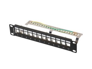 Patch panel gol 12 porturi 1U 10" FTP pentru module