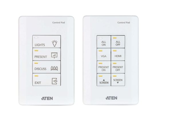 Aten 8-button Control Pad (US, 1 Gang), 4~8 buttons customizable