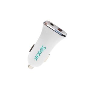 Incarcator Auto SPACER SPCC-DUOQ-04, 38 W, 2 porturi, Alb