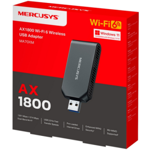 Adaptor Wireless MERCUSYS MA70XM, WIFI 6, Mesh, Dual Band