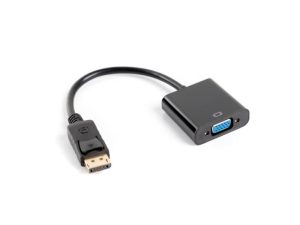 Cablu adaptor DisplayPort(M) 1.1  VGA(F) 20 cm negru