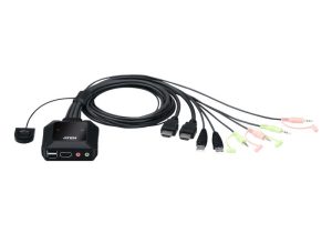 Switch KVM ATEN CS22H. Tastatură de tip port: USB, Mouse