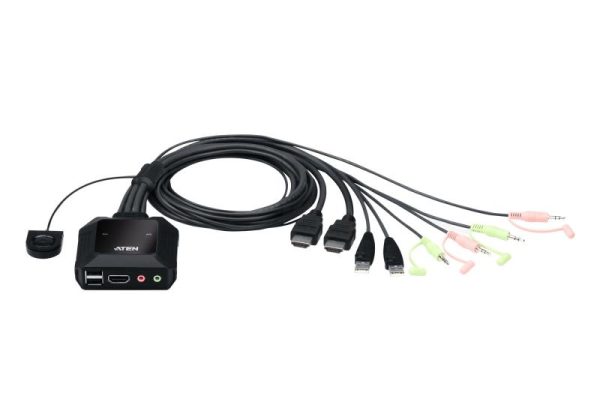Switch KVM ATEN CS22H. Tastatură de tip port: USB, Mouse
