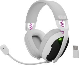 Casti Head-band Fury Fukiya F6, Wireless/Wired, Alb