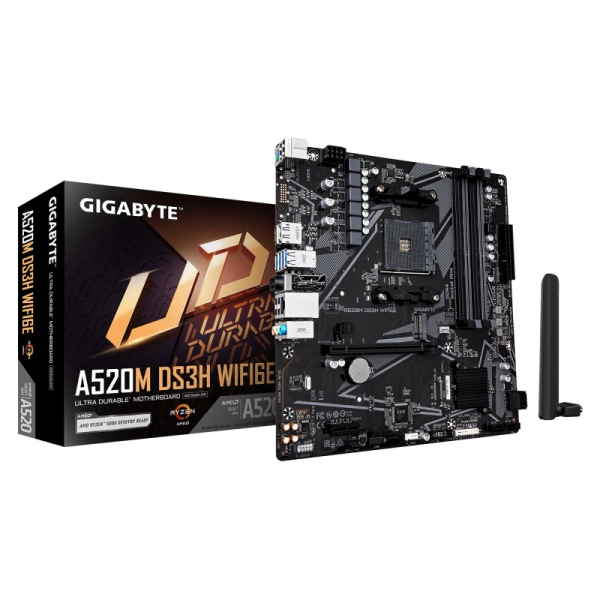 Placa de baza Gigabyte A520M DS3H WIFI6E, Socket AM4, DDR4,