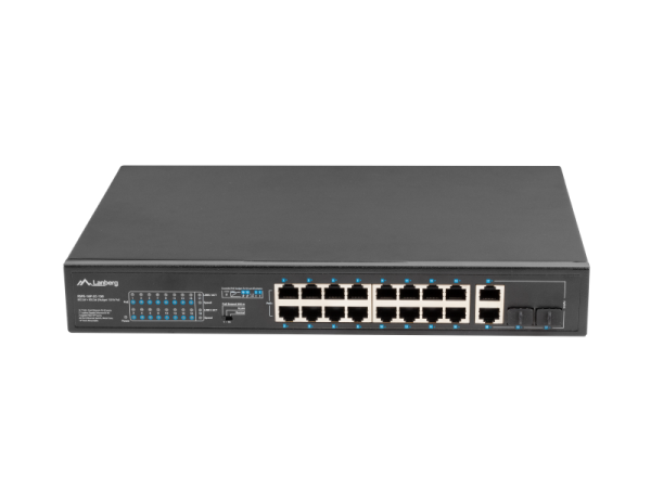 Switch  16x 100 Mb PoE+ / 2x 1 Gb