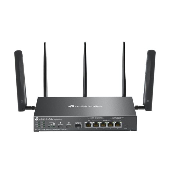 Omada 4G+ Cat6 AX3000 Gigabit VPN Gateway with 4-Port PoE+