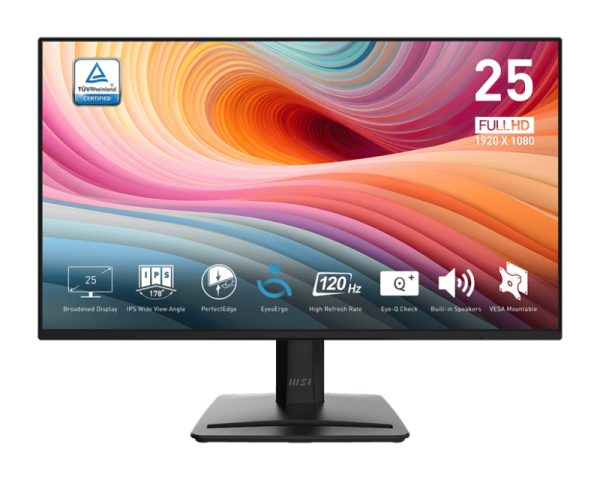 Monitor Consumer MSI PRO MP252 E2, 24.5", 1920 x 1080