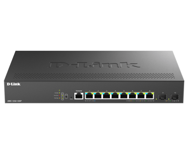 Switch D-Link DMS-1250-10SP , 8 porturi Gigabit, 2 porturi SFP+,