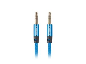 Cablu minijack 3,5 mm M/M 3 pini 2 m albastru