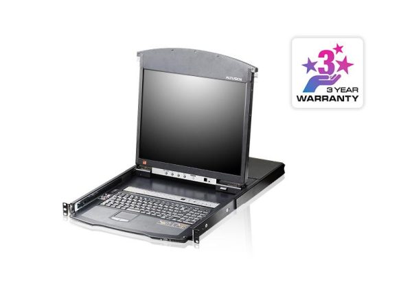 KVM-LCD Aten KL1508AIN-AXA-XG. Diagonala afișajului: 48,3 cm (19"), Ecran: LCD.