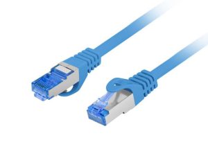 PATCHCORD CAT.6A S/FTP LSZH CCA 1M BLUE FLUKE PASSED LANBERG