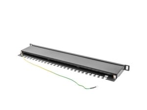 Patch panel 24 porturi 0,5U 19" Cat.5e FTP cu organizator