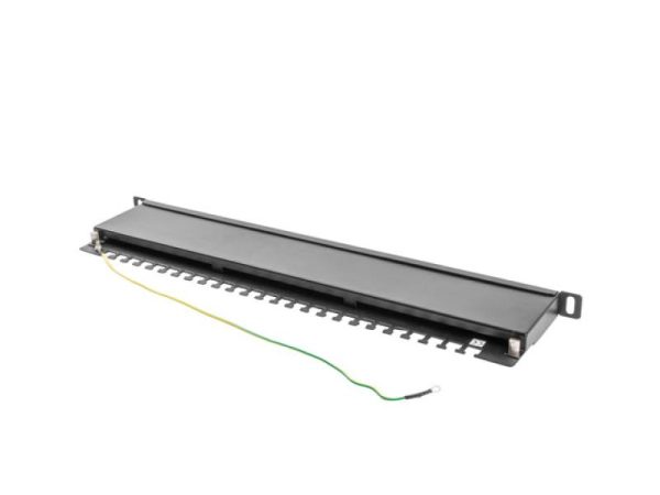 Patch panel 24 porturi 0,5U 19" Cat.5e FTP cu organizator