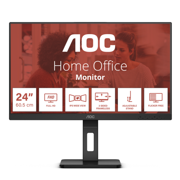 Monitor Consumer AOC 24E3QAF, 23.8", 1920x1080 pixeli, 3 ani Garantie