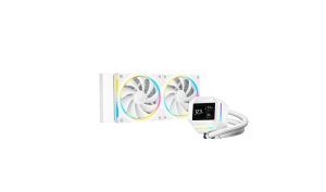 Cooler Procesor DeepCool LM240 WH, Lichid, 12 cm, 2 ventilatoare,