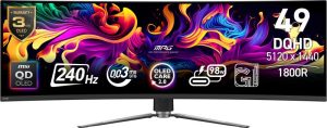 Monitor Consumer MSI MPG 491CQPX QD-OLED, 49", 5120 x 1440