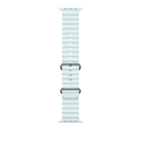 Curea pentru Apple Watch 49mm Ice Blue Ocean Band - Natural Titanium