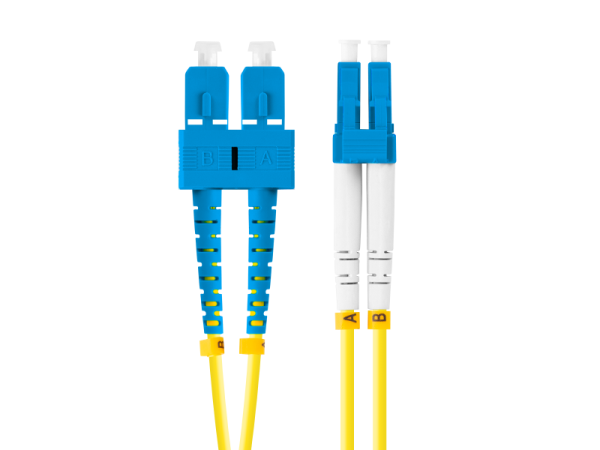 Patch cord fibră SM SC/UPC-LC/UPC duplex 2 m LSZH G657A1