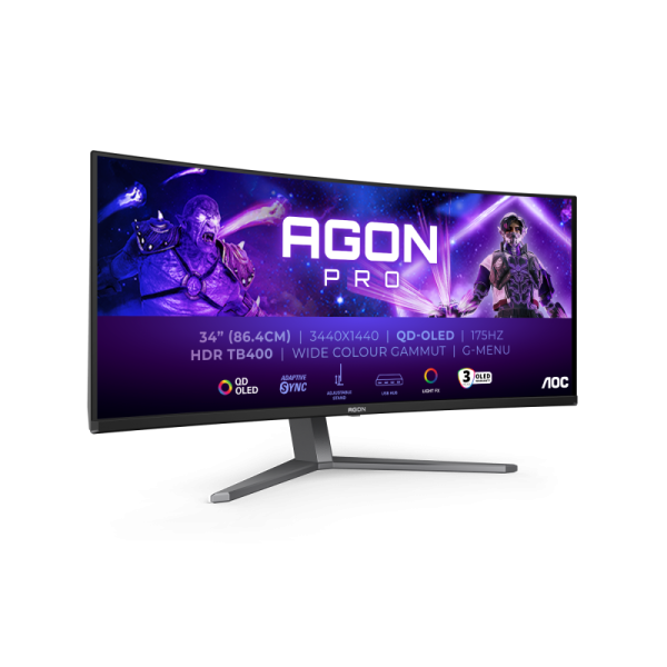 Monitor Consumer AOC AG346UCD, 34", 3440 x 1440 pixeli, Black,