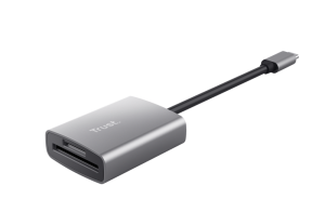 Hub USB Trust Dalyx Fast, USB-C, 2 porturi, Argintiu