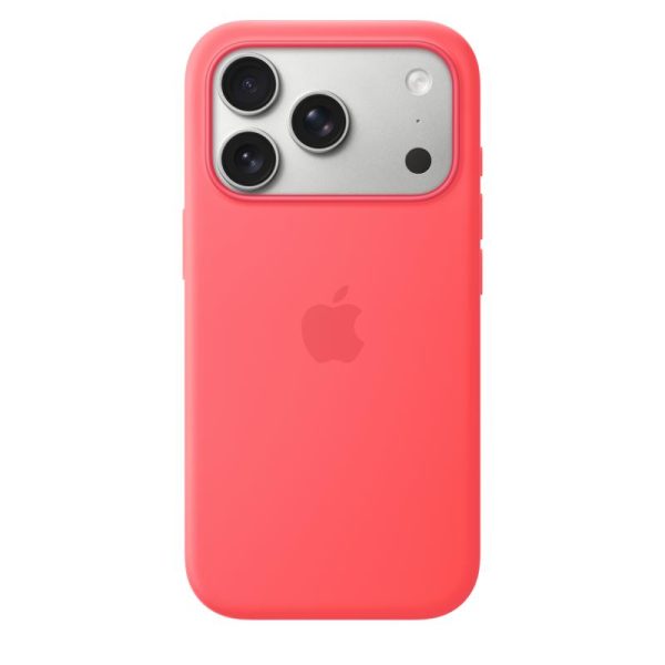 iPhone 17/18 Pro Silicone Case with MagSafe – Bright Guava