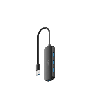 Hub USB CUDY UH40A USB-A, 4 porturi, Negru